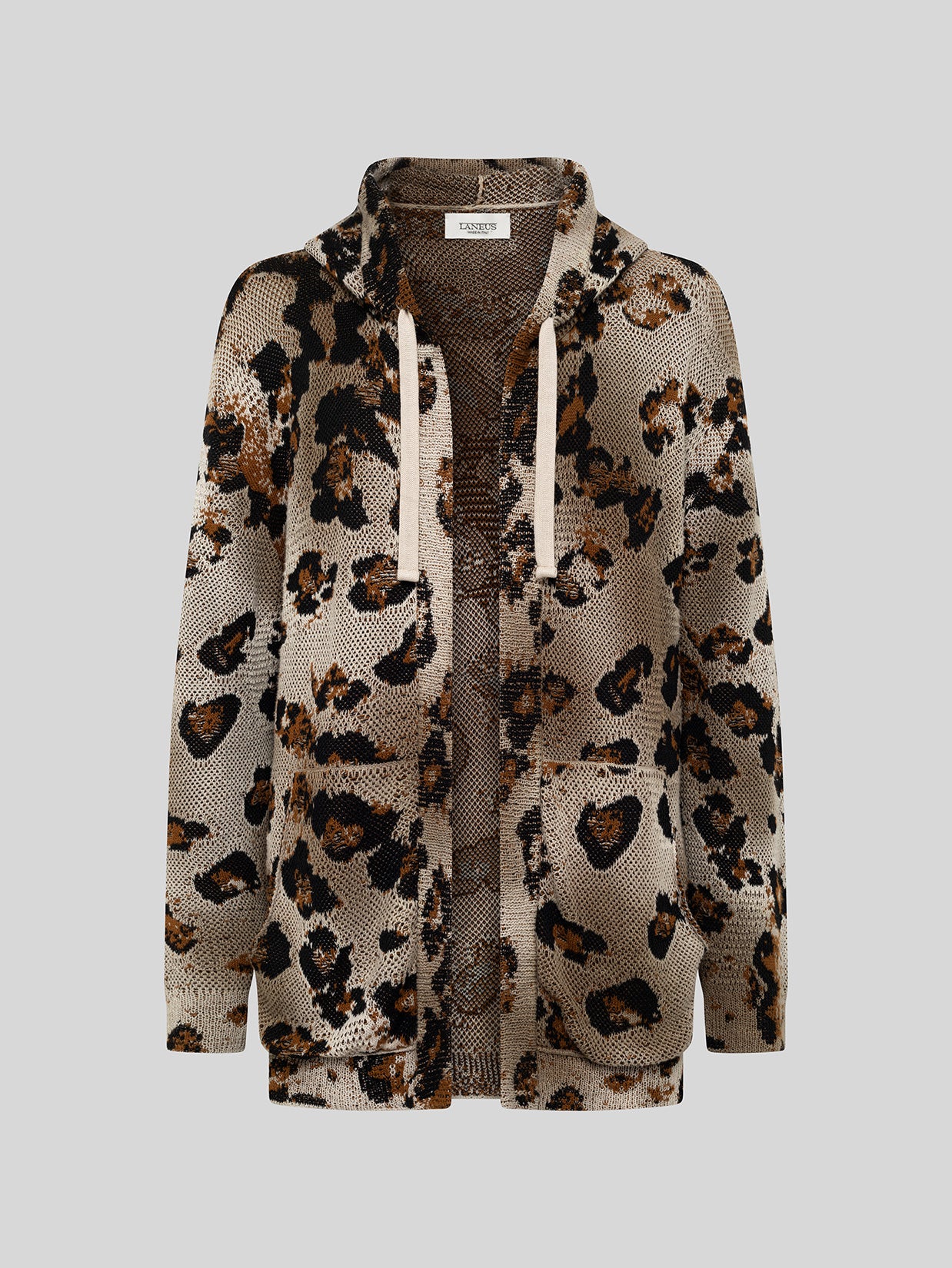 CARDIGAN OVER IN MAGLIA ANIMALIER