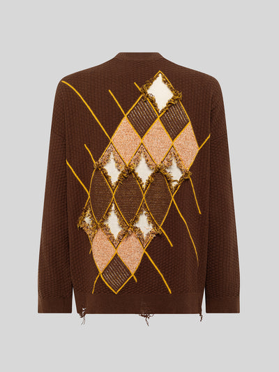 CARDIGAN OVER ARGYLE
