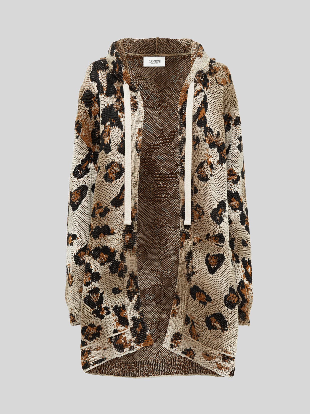 CARDIGAN OVER IN MAGLIA ANIMALIER