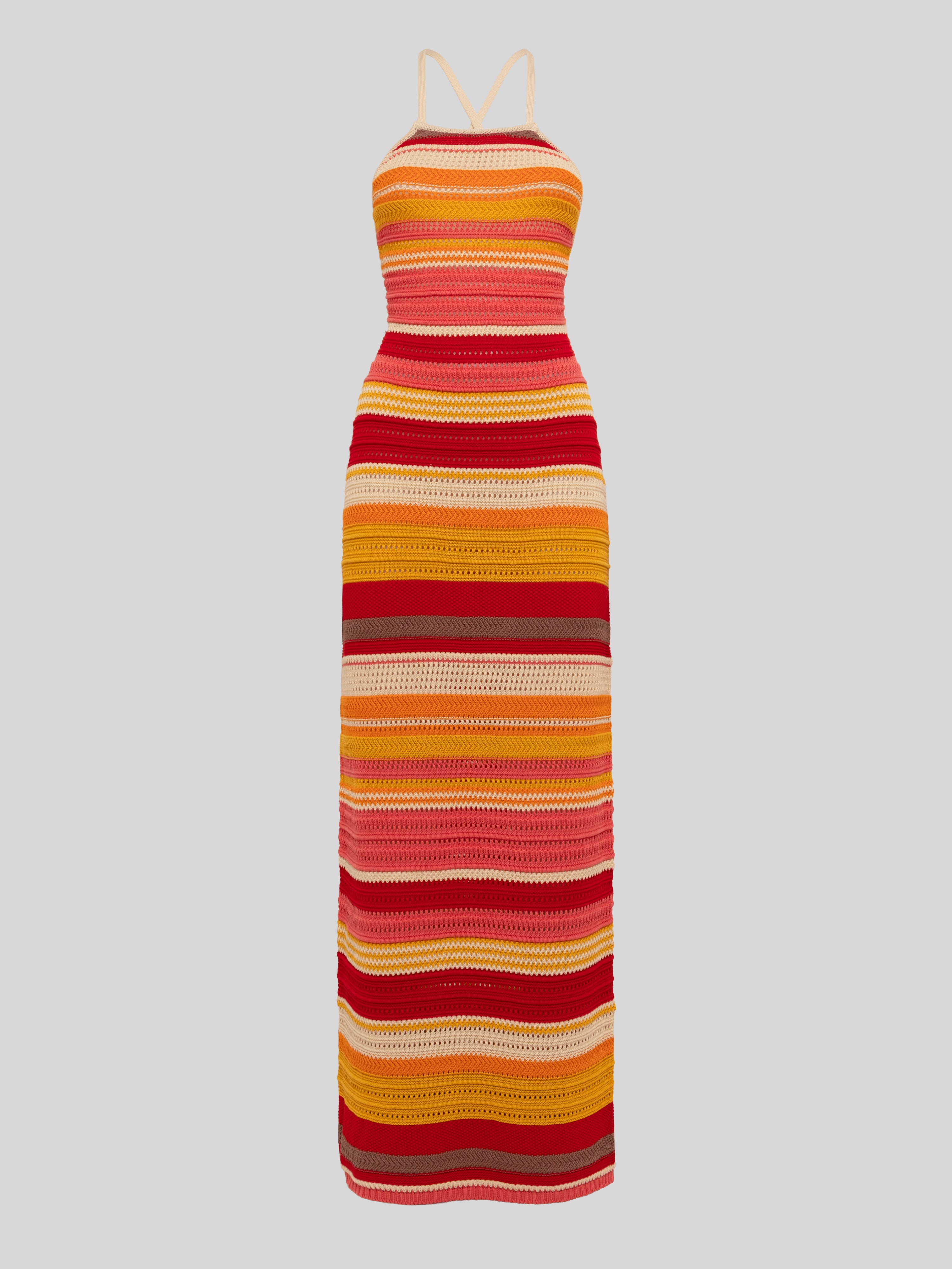 MAXI ABITO IN MAGLIA MULTICOLOR