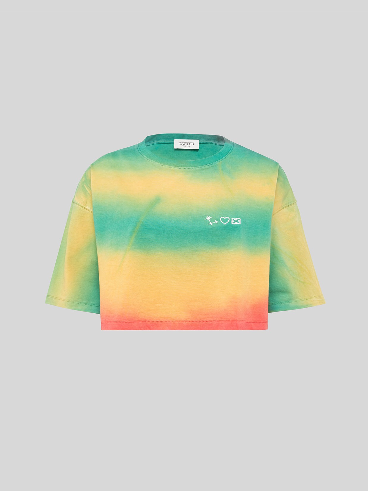 CROPPED OVER T-SHIRT RAINBOW