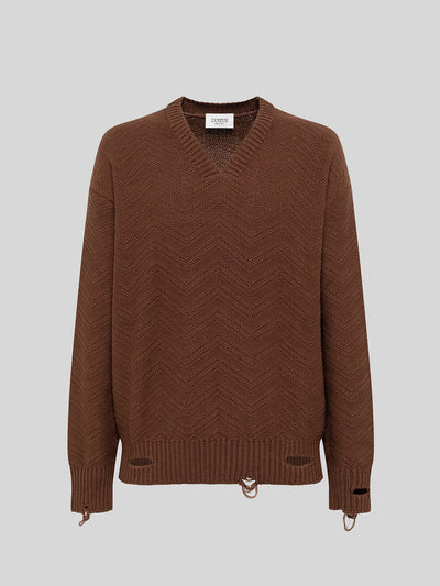 MAGLIA SCOLLO A V CHEVRON