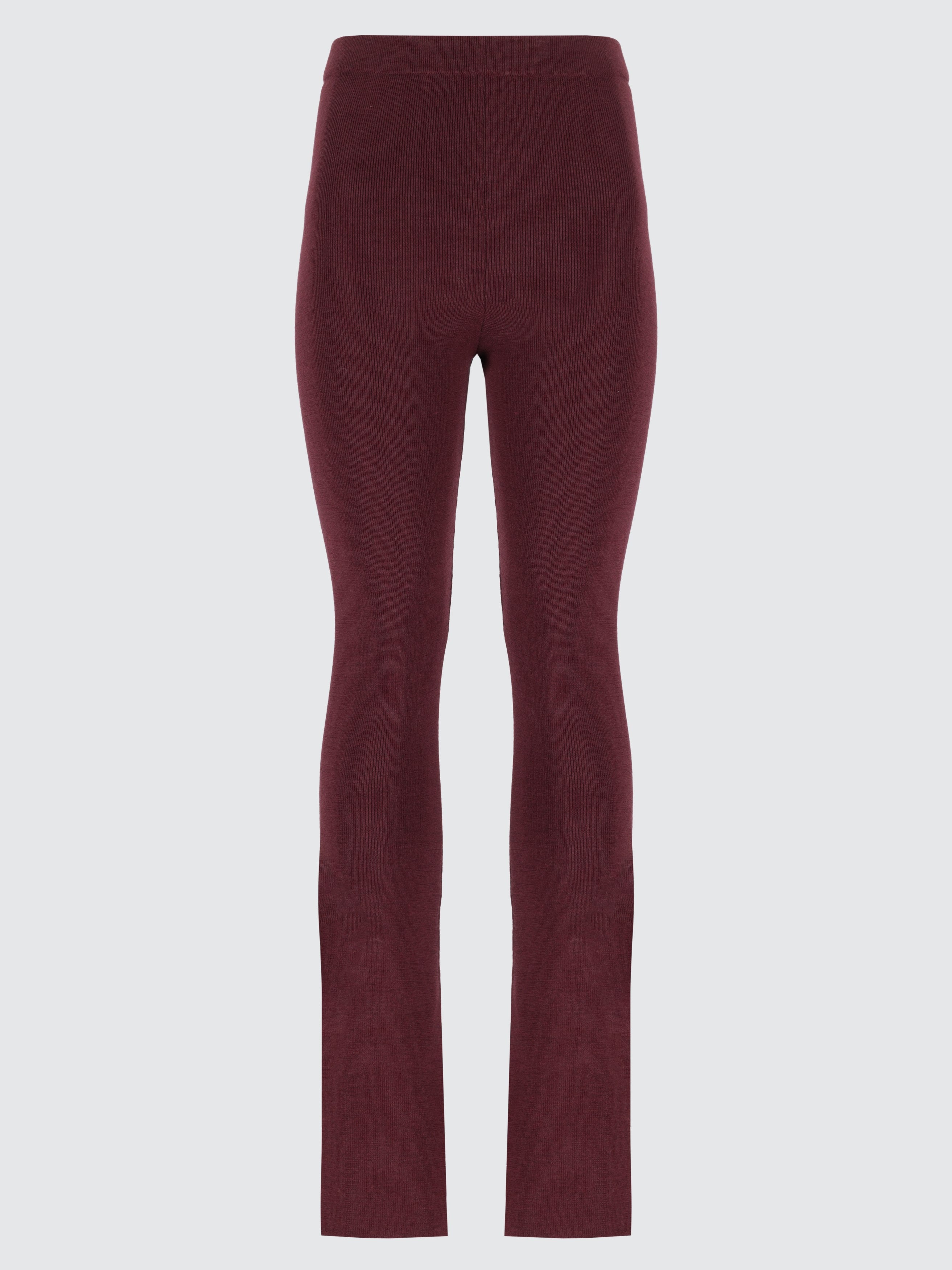 Pantaloni flared in lana extrafine