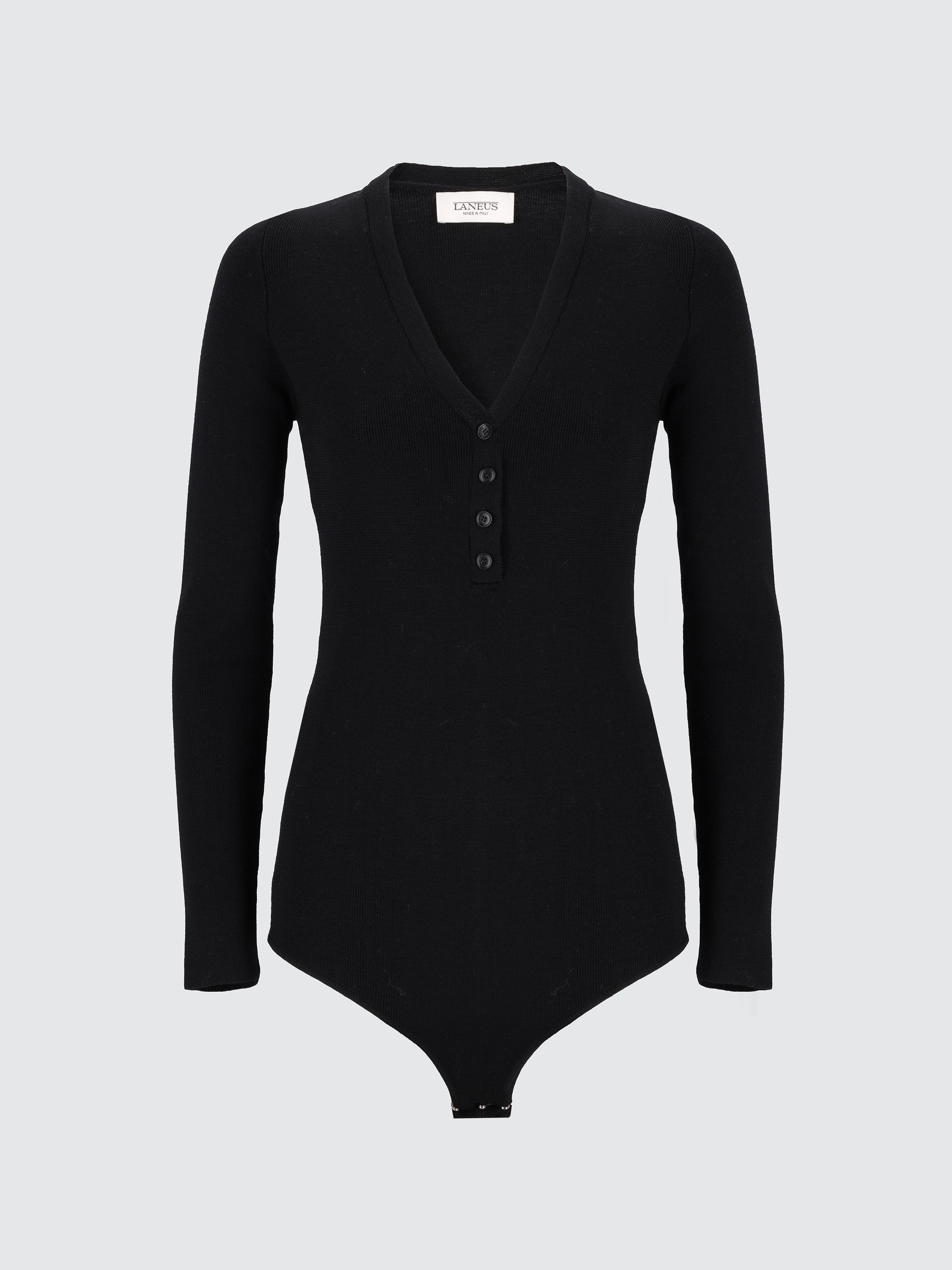 Body a costine in lana extrafine