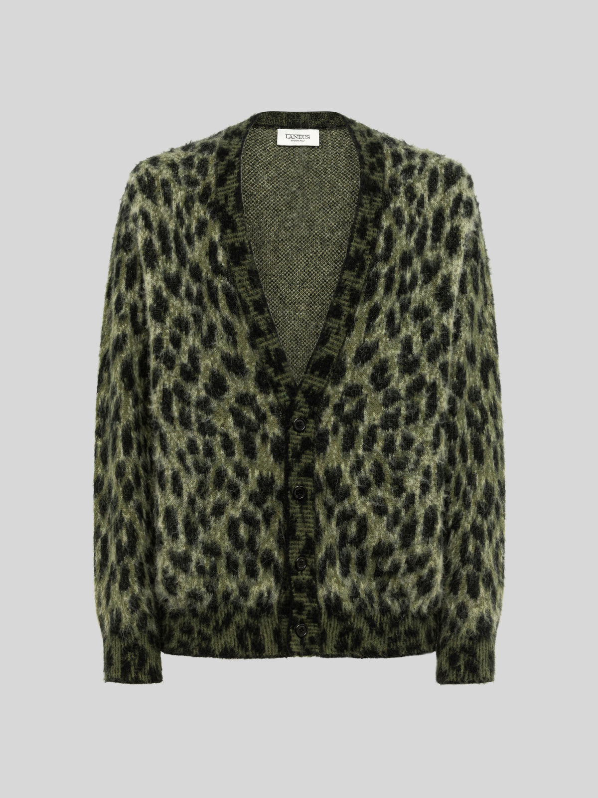 BRUSHED SPOTTED KNITTED BOXY CARDIGAN