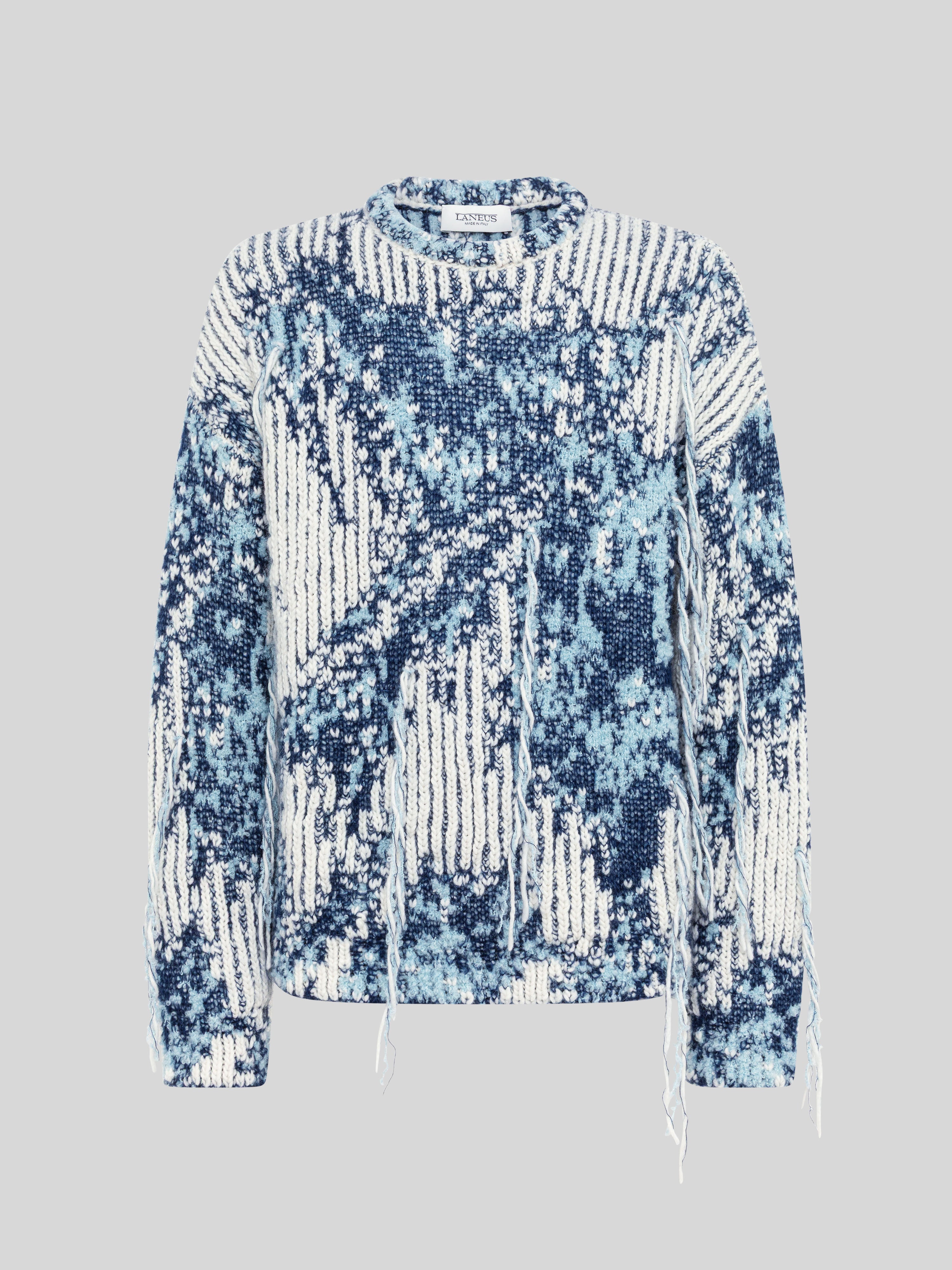 JACQUARD CREW NECK SWEATER