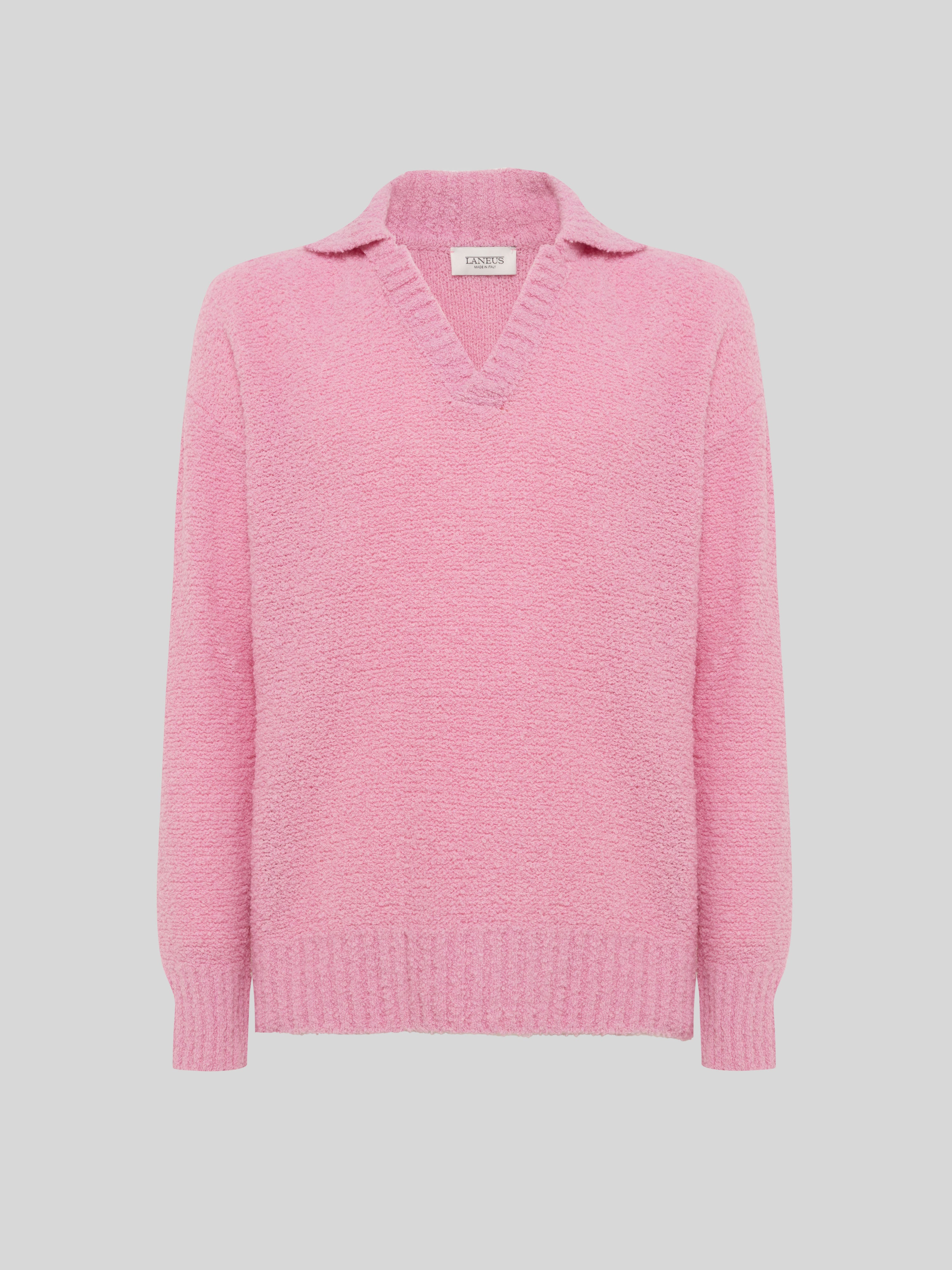 BOXY POLO IN SOFT TEXTURED YARN