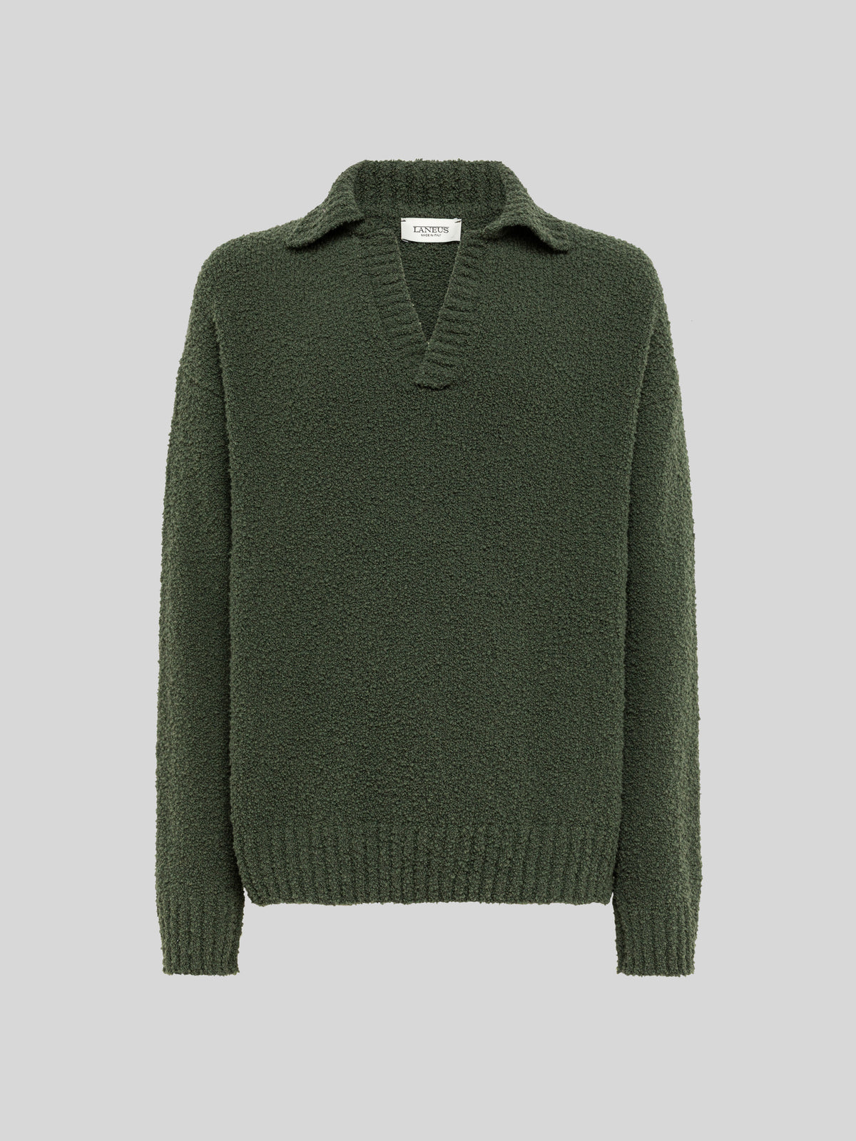 BOXY POLO IN SOFT TEXTURED YARN