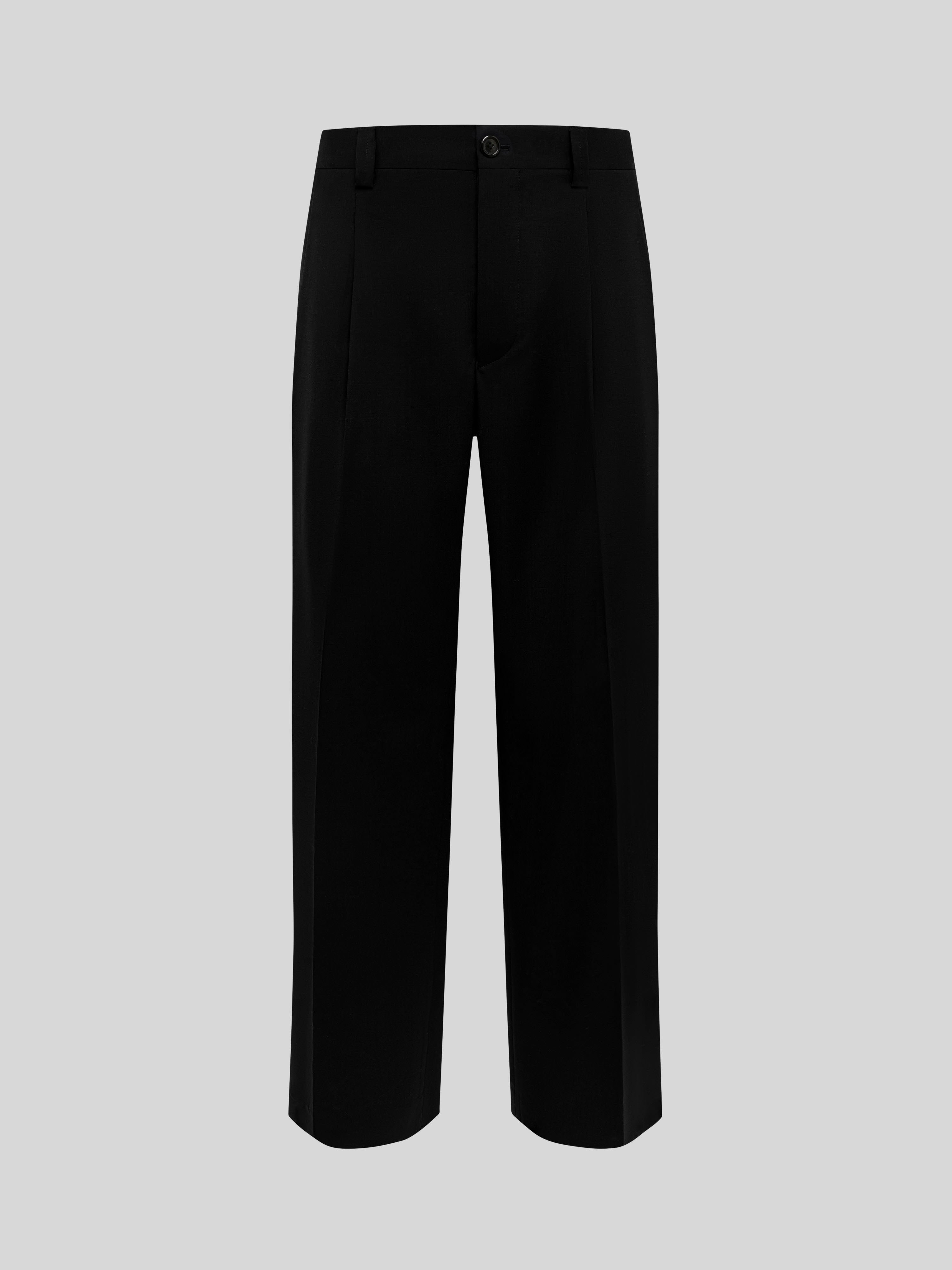 WOOL WIDE-LEG TROUSERS