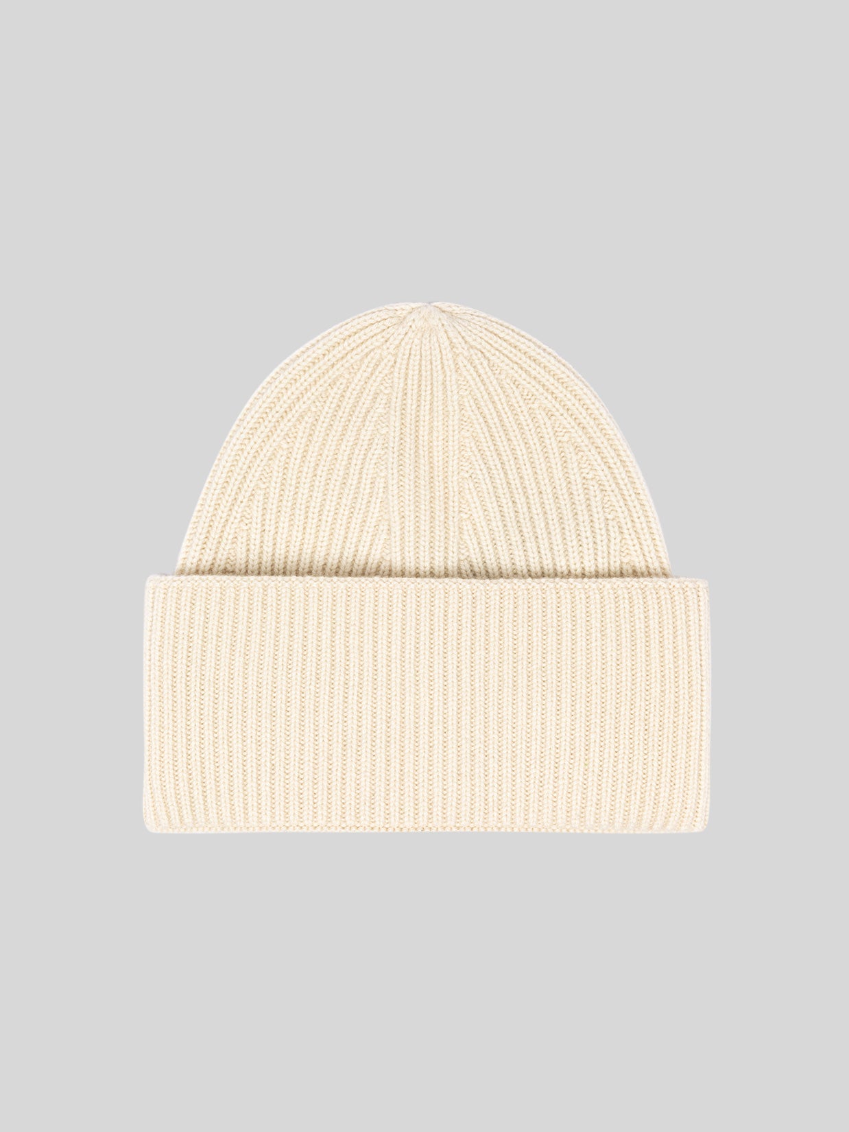 KNITTED HAT UNISEX - CREAM/CREAM - F6LAUAHT118-013