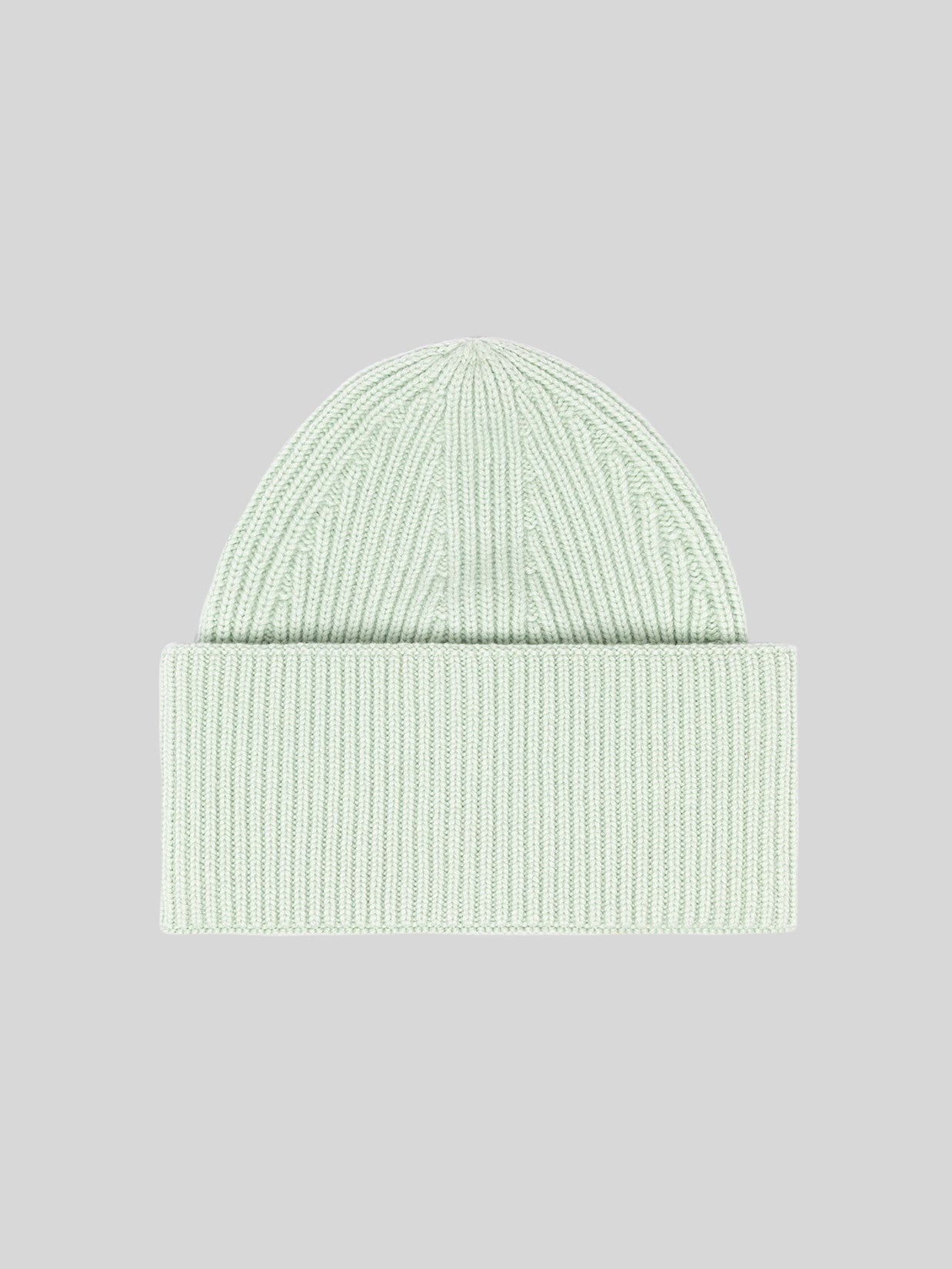KNITTED HAT UNISEX - SAGE GREEN/SAGE GREEN - F6LAUAHT118-084