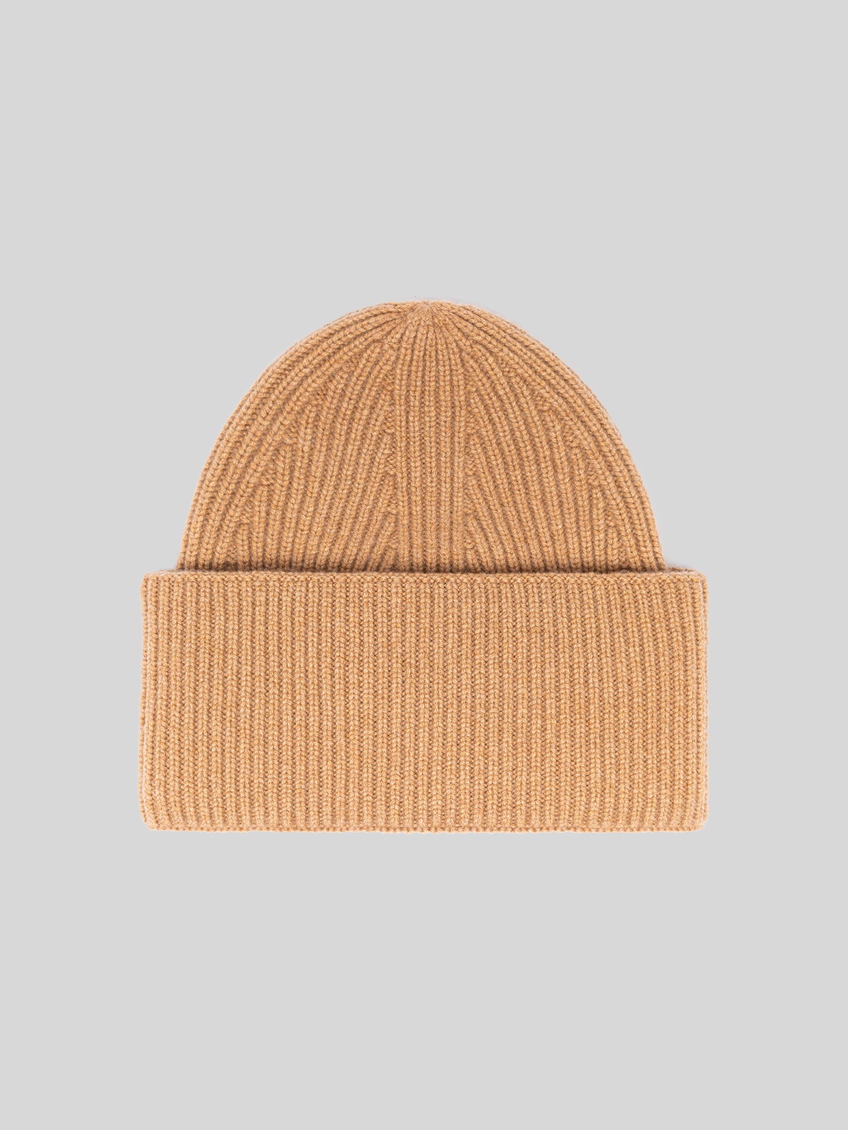KNITTED HAT UNISEX - CAMEL - F6LAUAHT118-178
