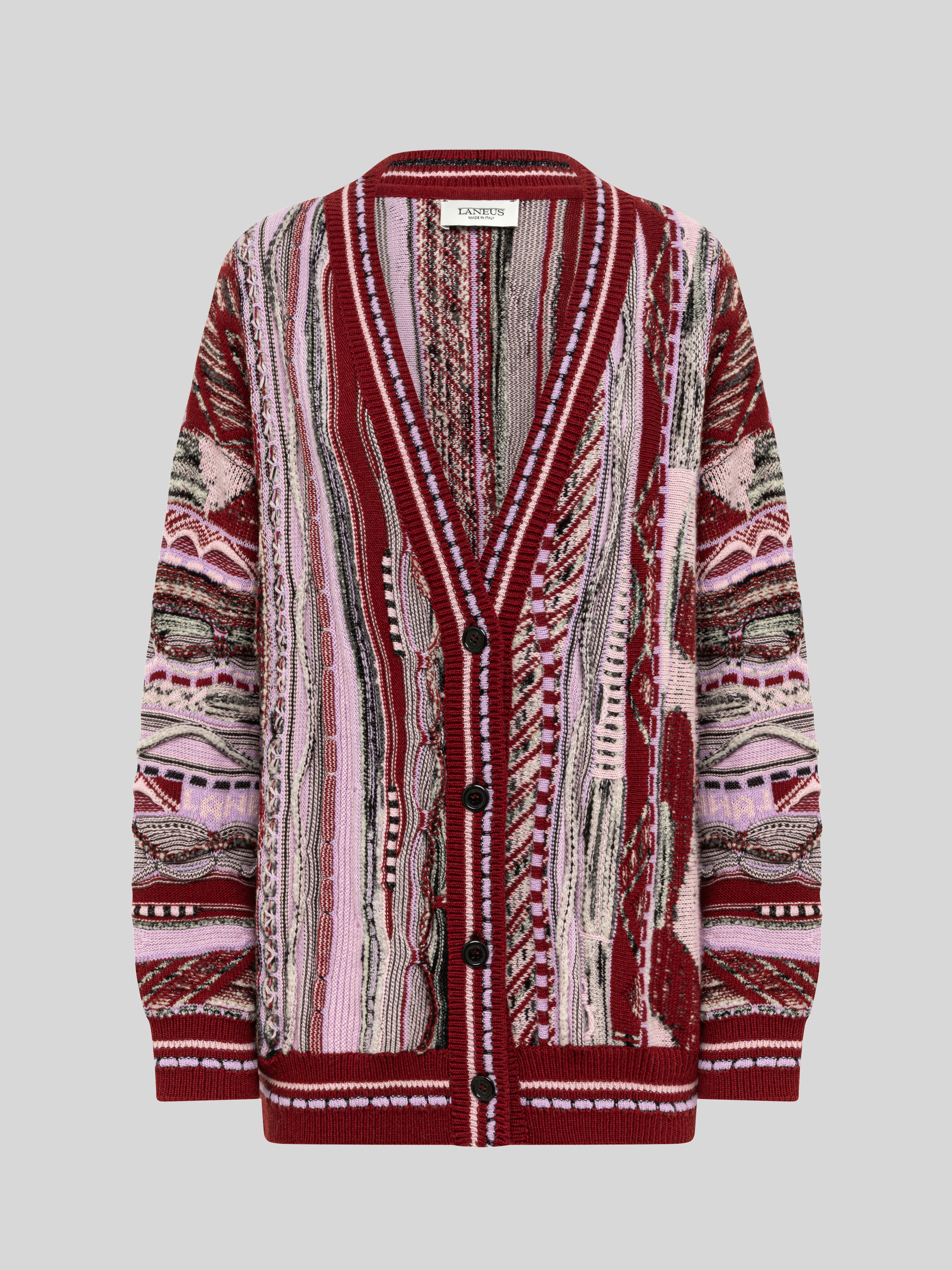 OVER FIT JACQUARD CARDIGAN