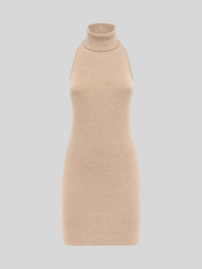 HALTERNECK MINI DRESS IN LANA E ANGORA