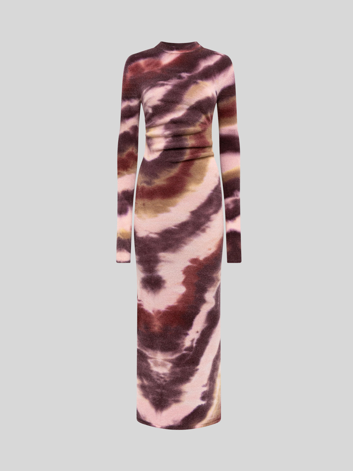 LONG SLIM-FIT WOOL AND CASHMERE MALFILÉ DRESS