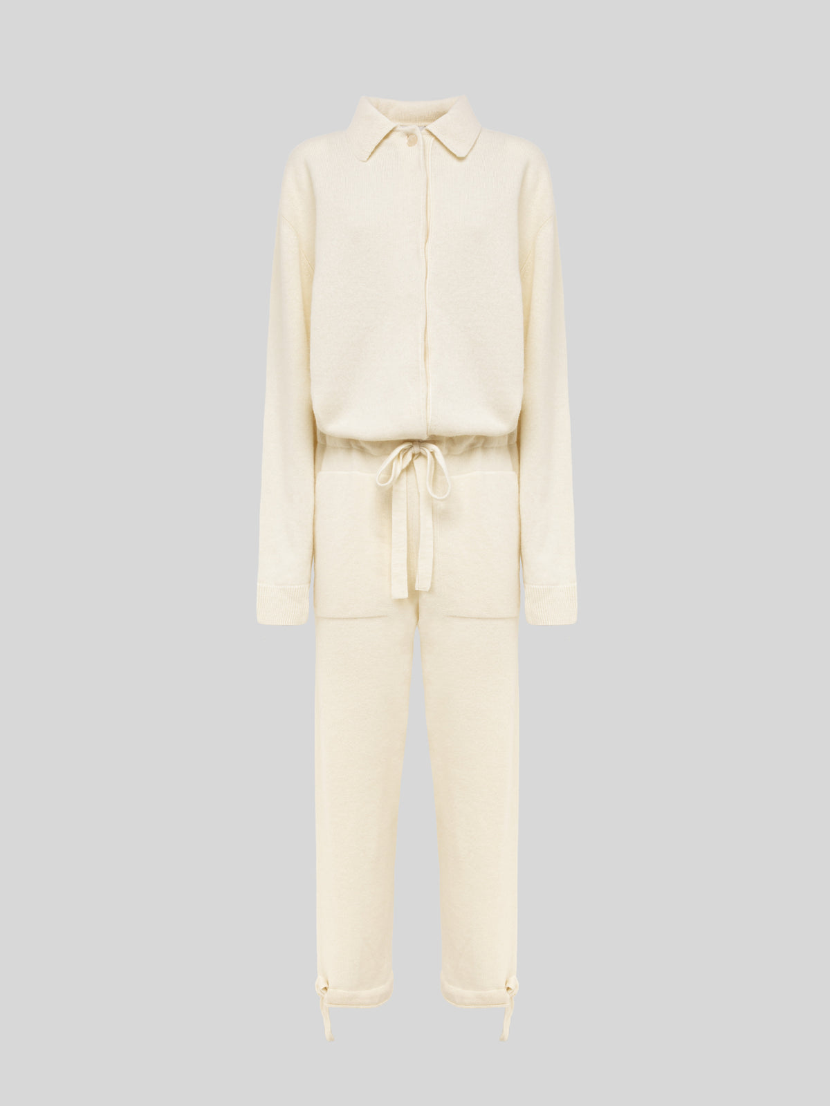 KNIT JUMPSUIT IN LANA E ANGORA