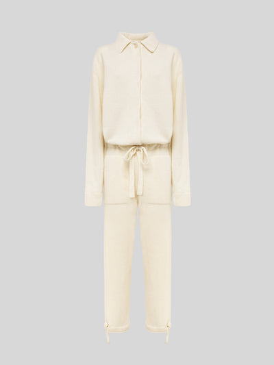 KNIT JUMPSUIT IN LANA E ANGORA