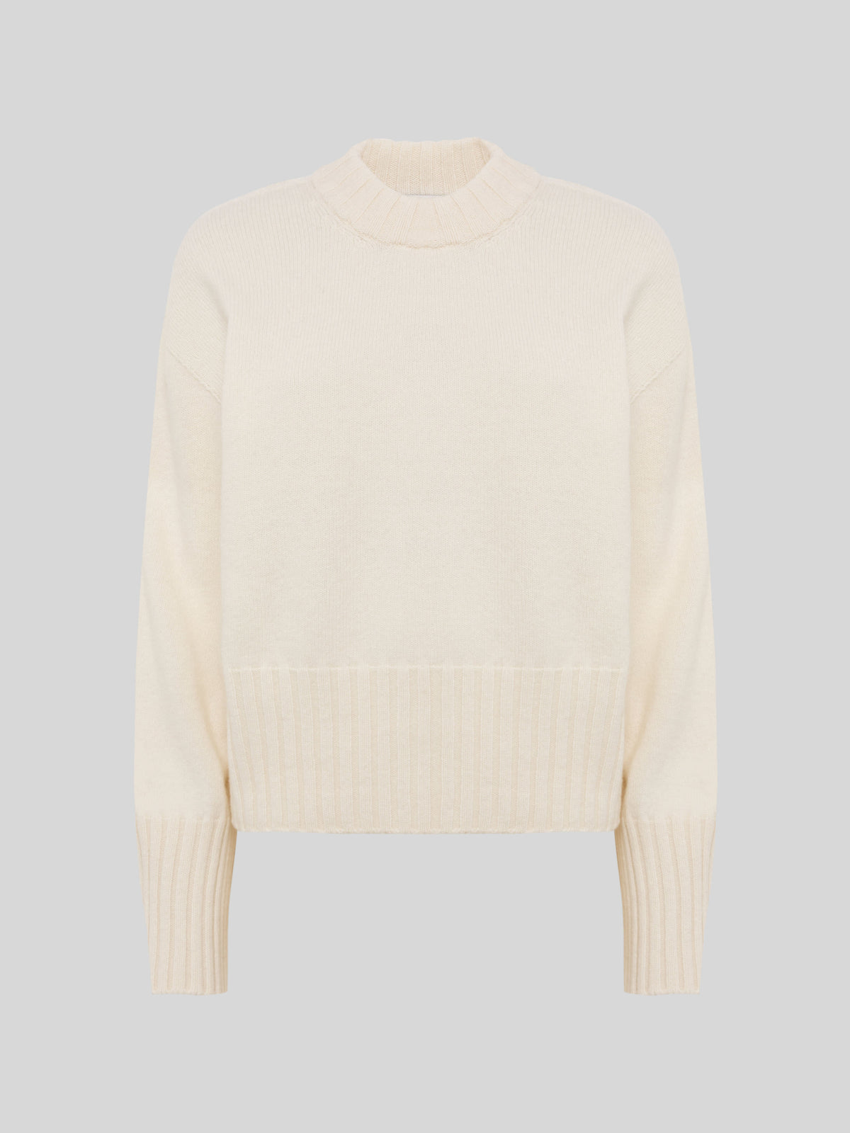 WOOL AND CASHMERE BOXY CREWNECK