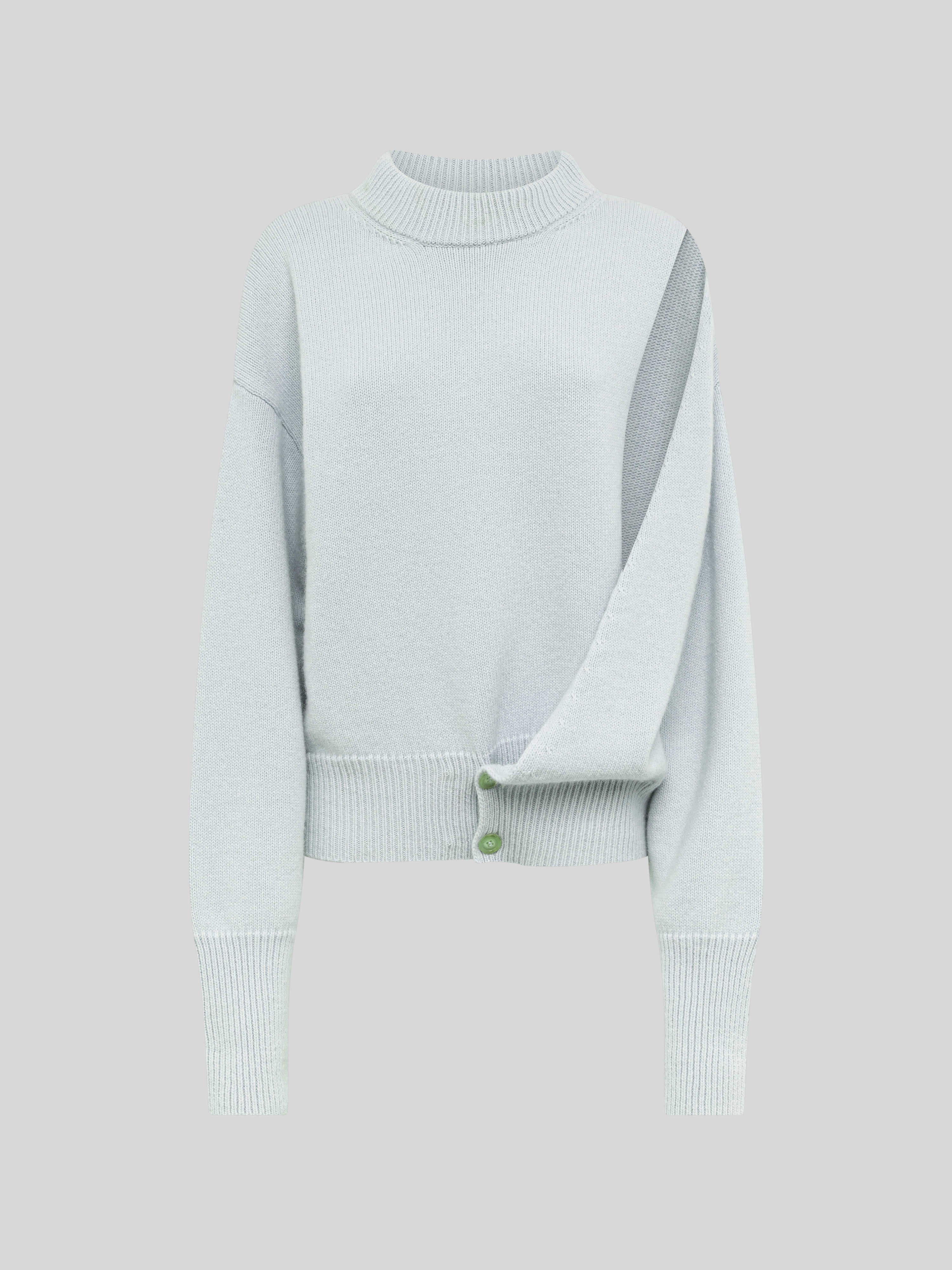 ASYMMETRIC BOXY CREW NECK IN WOOL AND ANGORA