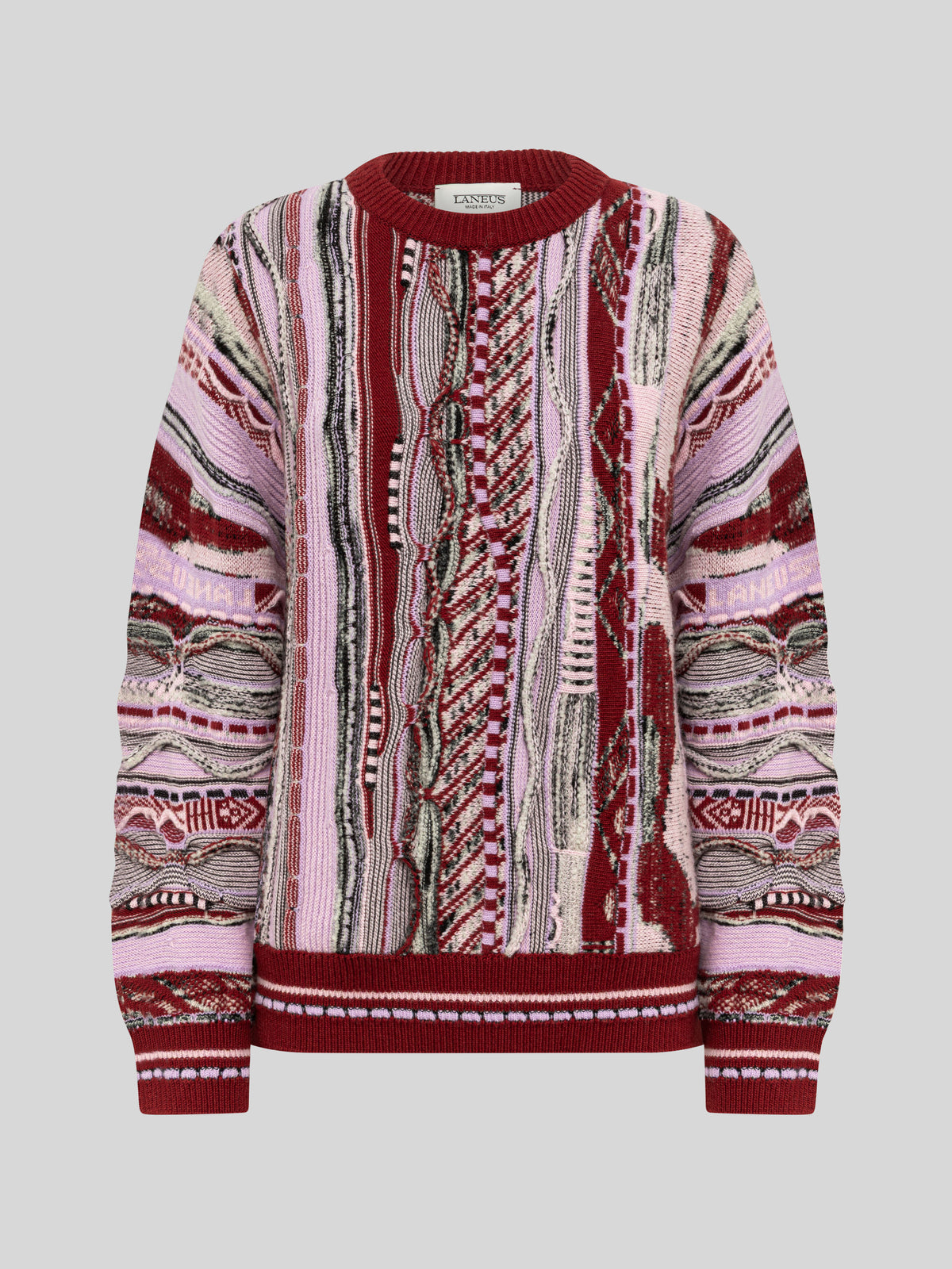JACQUARD BOXY CREW NECK