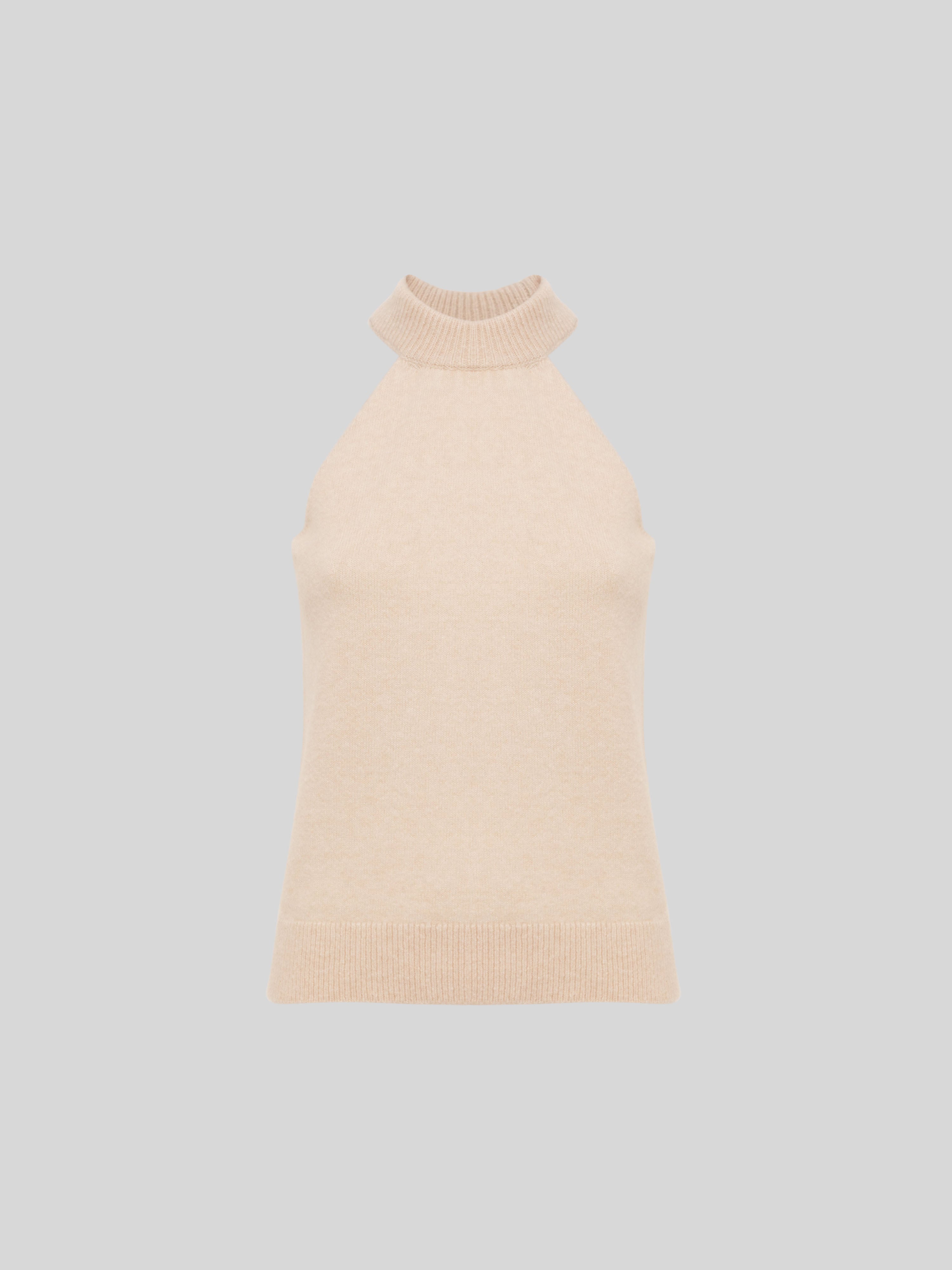 SLEEVELESS TOP IN CASHMERE AND SILK