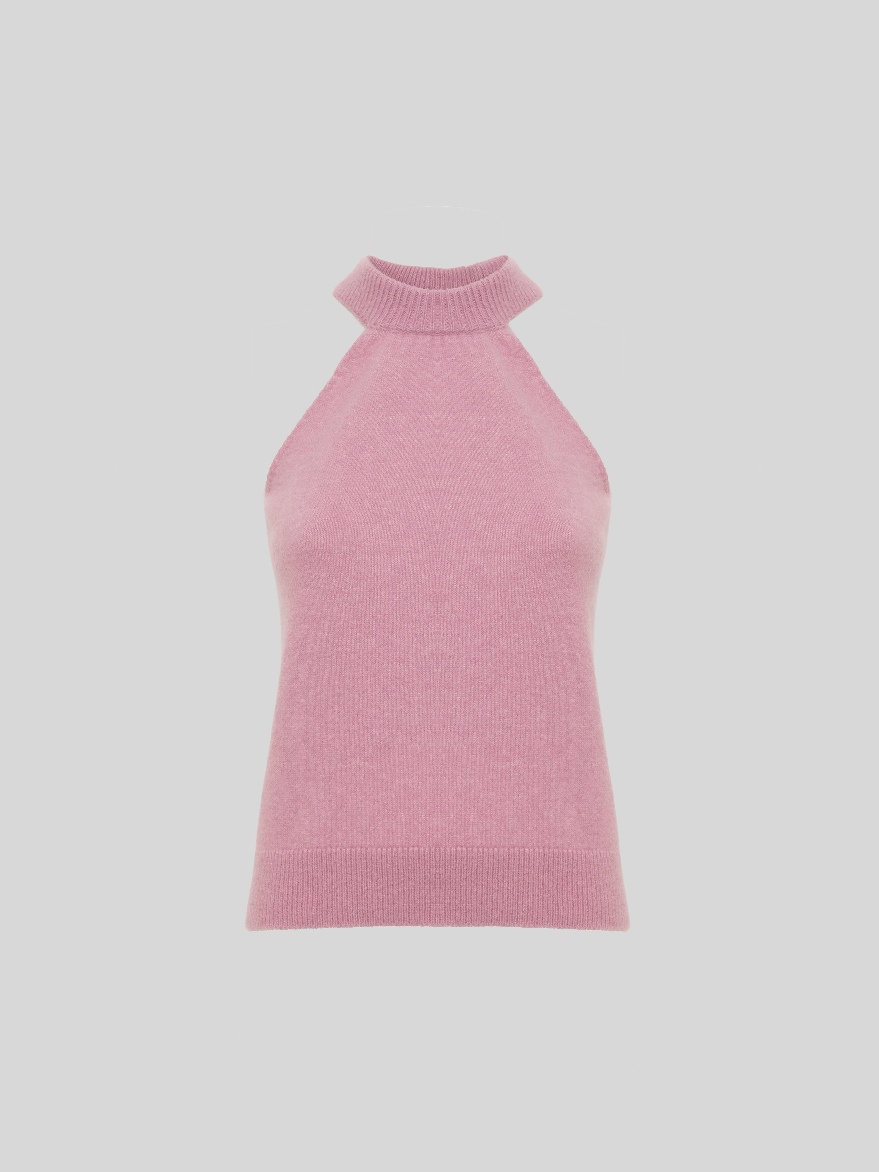 SLEEVELESS CASHMERE AND SILK TOP