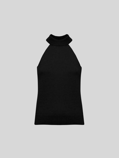 SLEEVELESS TOP IN CASHMERE AND SILK