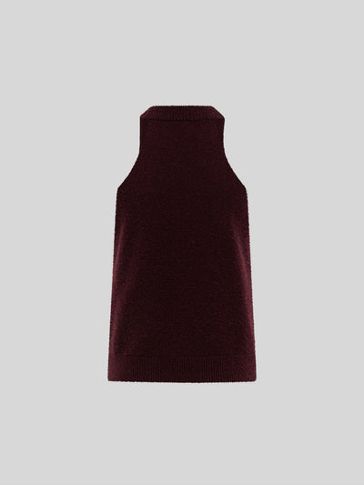 SLEEVELESS CASHMERE AND SILK TOP