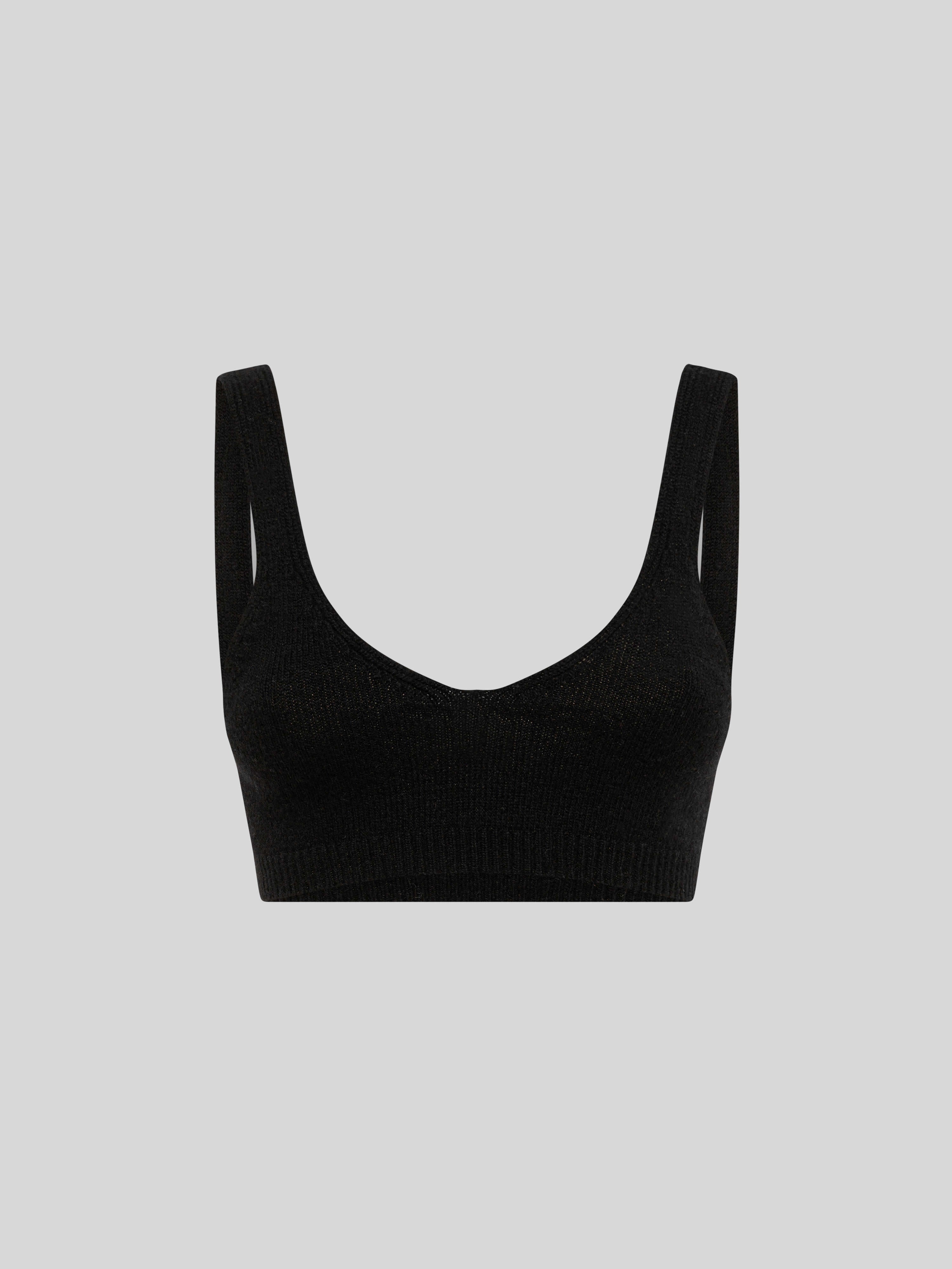 SLIM FIT KNITTED WOOL AND CASHMERE BRALETTE