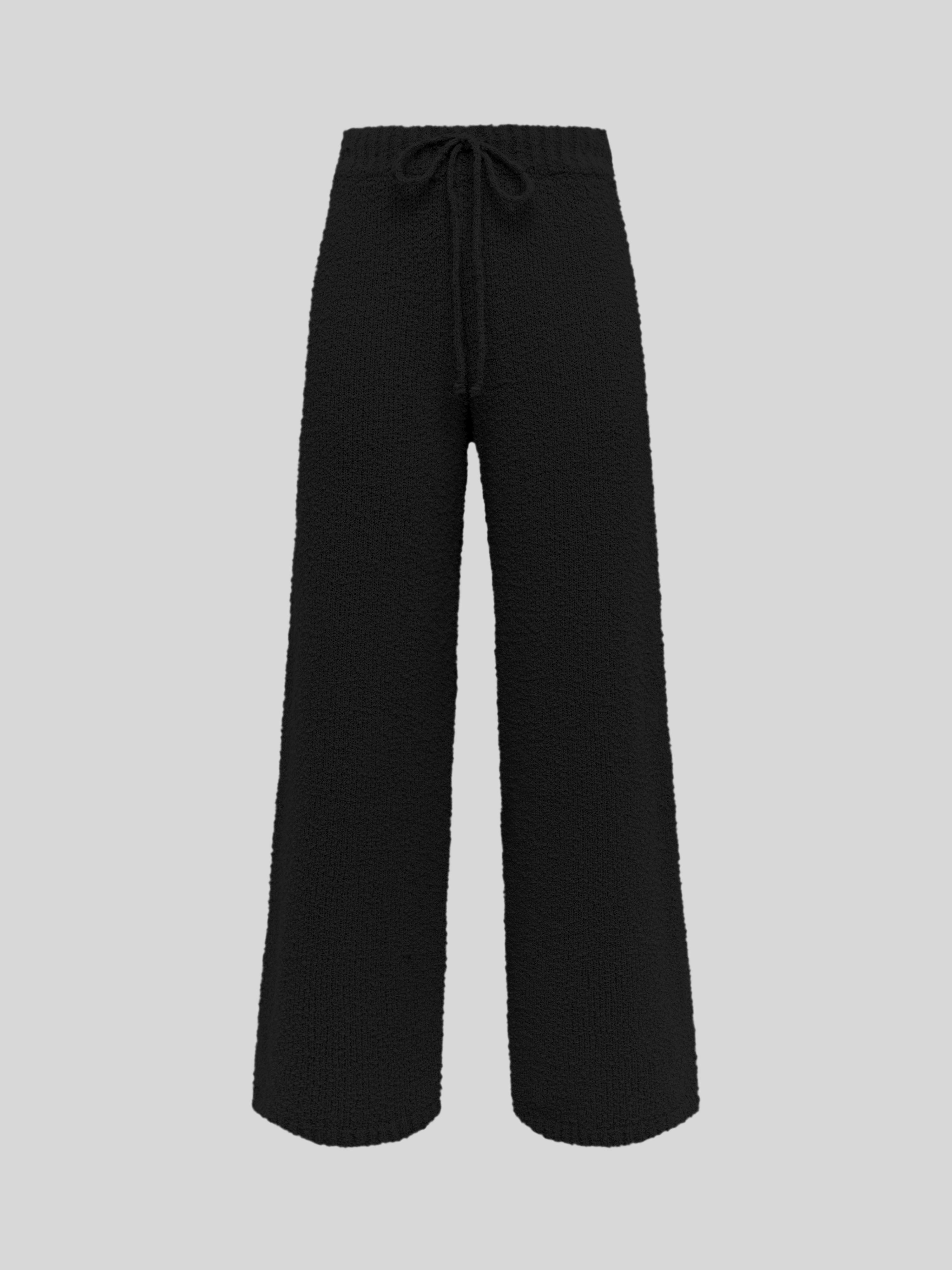 SOFT TEXTURED YARN TROUSERS