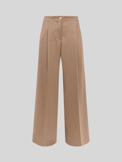 PANTALONI IN LANA A GAMBA LARGA