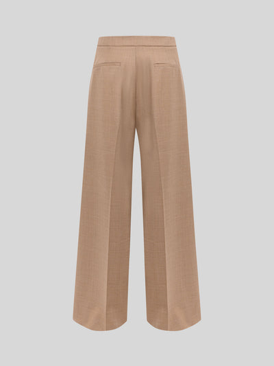 PANTALONI IN LANA A GAMBA LARGA