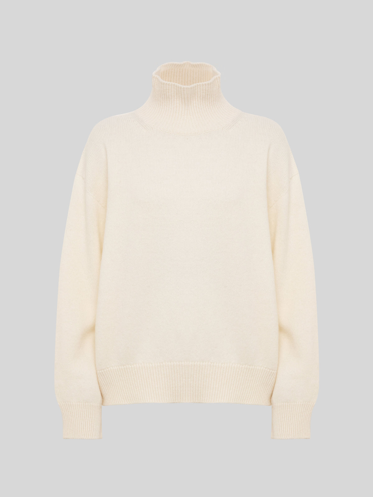 WOOL AND CASHMERE BOXY TURTLENECK