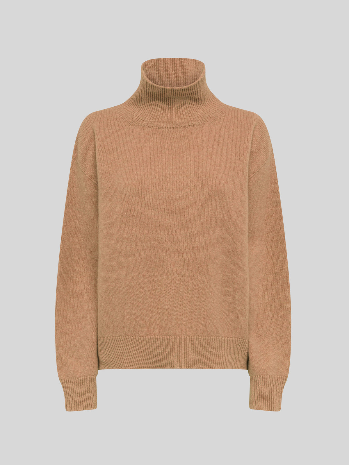 WOOL AND CASHMERE BOXY TURTLENECK